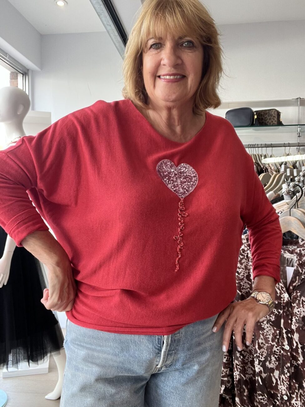 Bestselling Balloon Heart Light Knit Top image 0