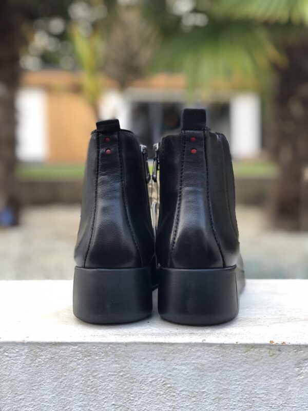 Marco Tozzi Ladies Black Leather Short Boot