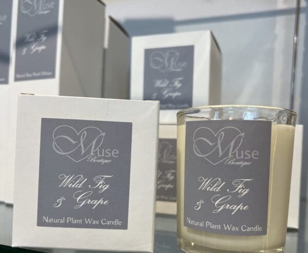 Wild fig and Grape ethically sourced candle 20cl glass jar