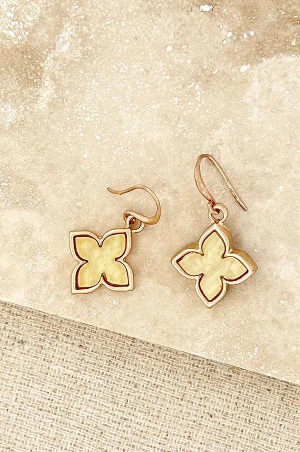 Envy gold clover earrings