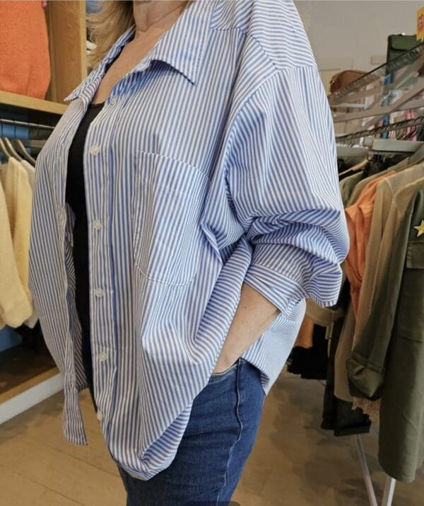 Miho Stripe oversize cotton shirt