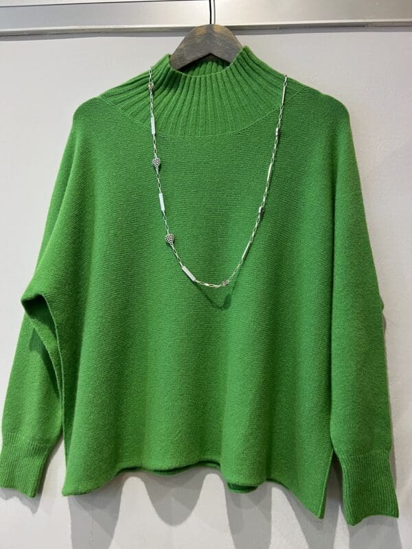 alpini funnel neck knit with long sleeves