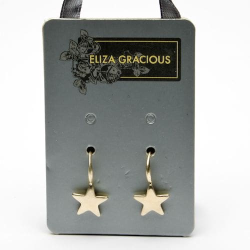 Eliza Gracious Small Star Hoop Earrings