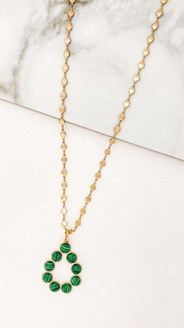 Envy 3026 Beaded Green Long Necklace