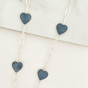 Envy 3006 Heart Enamel Long Necklace