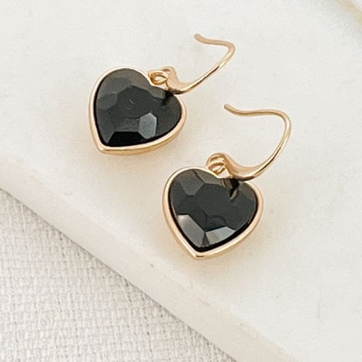 Envy Gold and Black Heart Earring