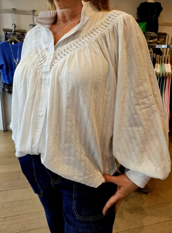 New Cotton Full Sleeve Top with Embroidered Detail