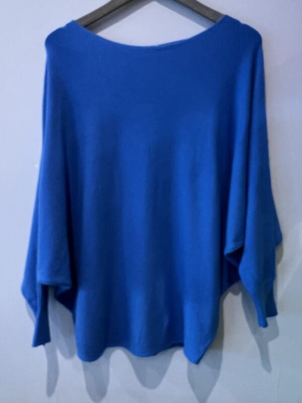 Pearl Button Back Batwing Sleeve Knit