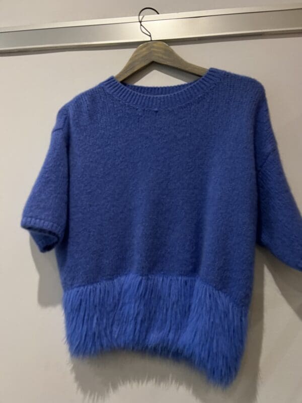 Feather Detail SS Mohair mix knit