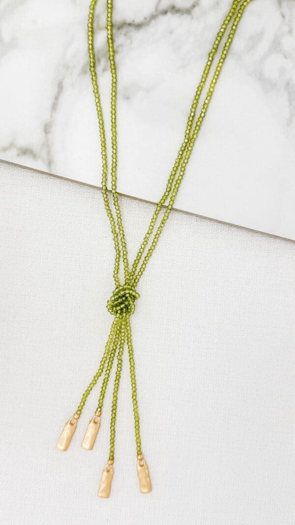 Envy Beaded Necklace with knot