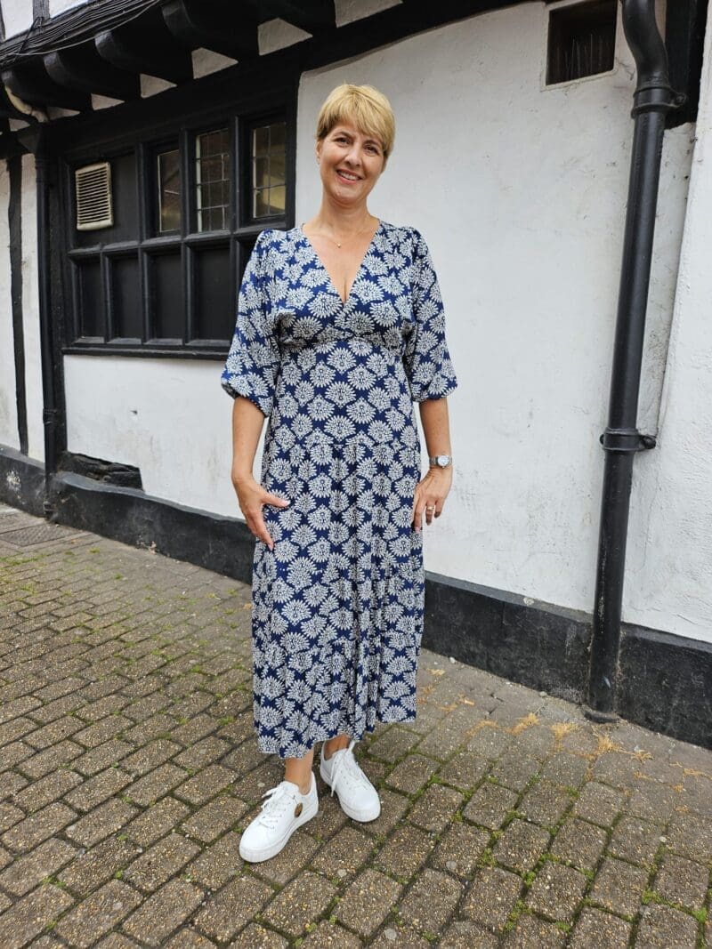 New Brie Dress printed in transition colours