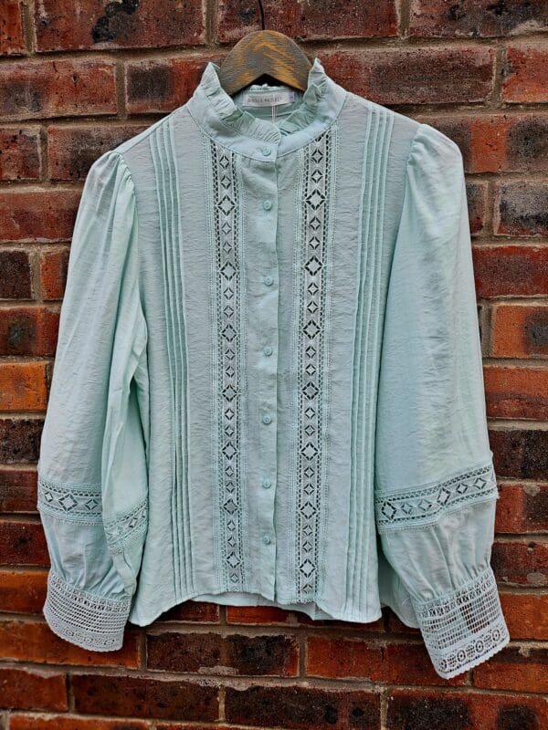 Luxe Embroidered Long Sleeve Top