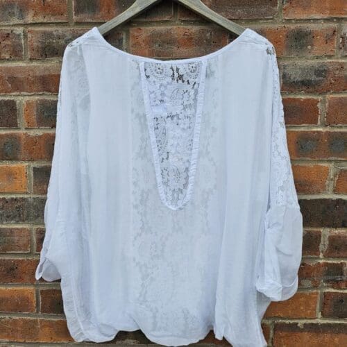 Pretty Lace Silky Long Sleeve Top