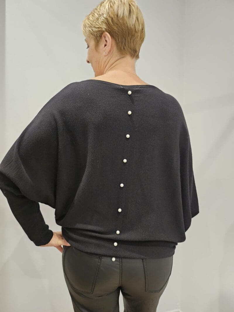 Pearl Button Back Knit