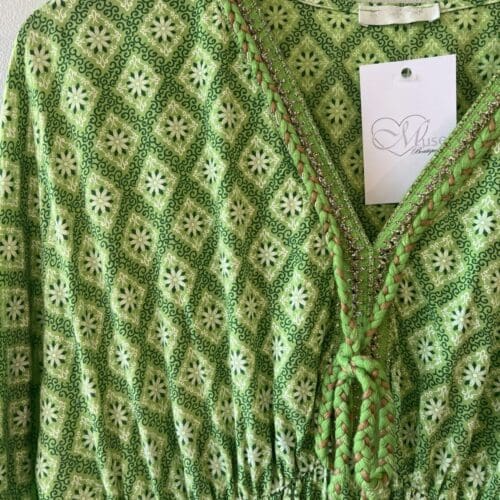 Printed Embroidered Tassel Summer Dress