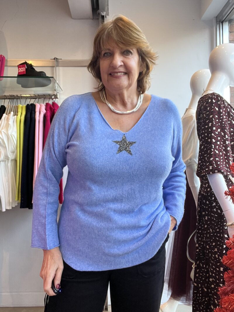 Star Embellished Knit Top