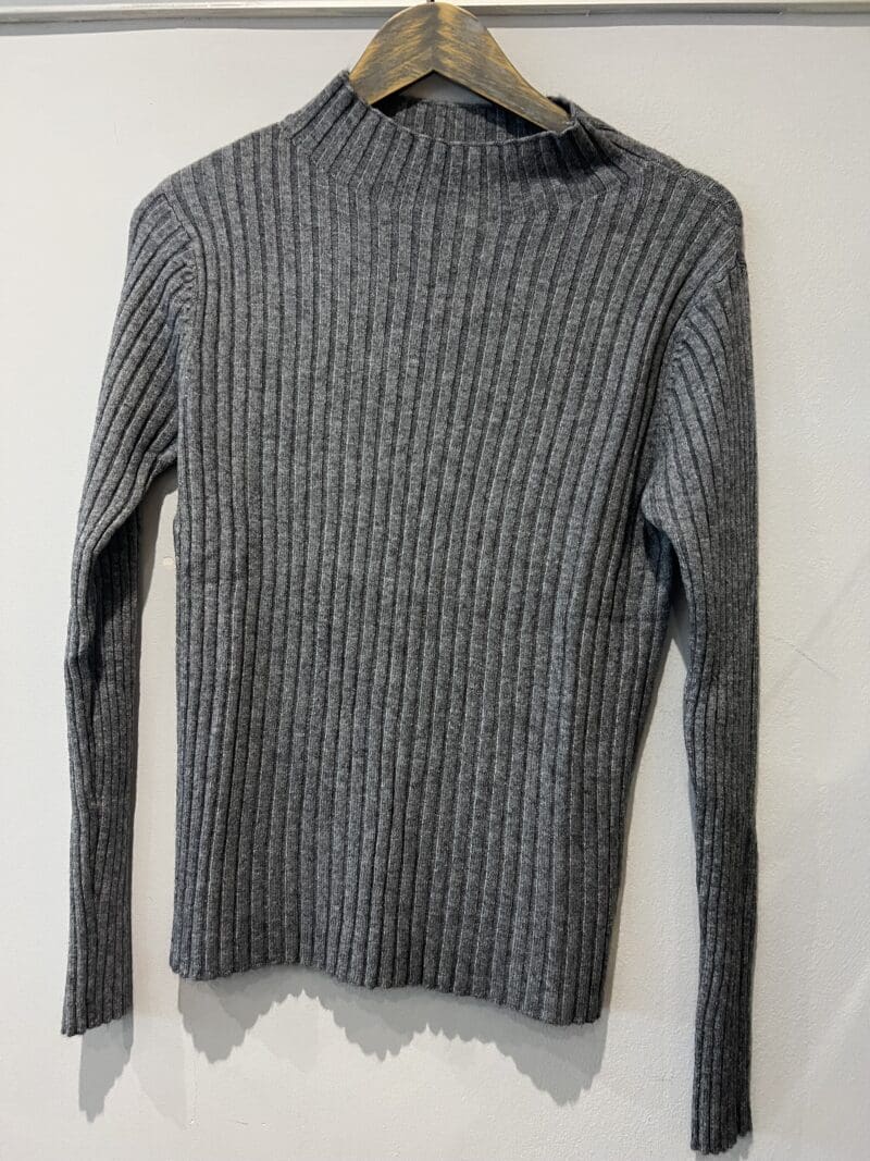 Rib Knit with hi Turtle Neck