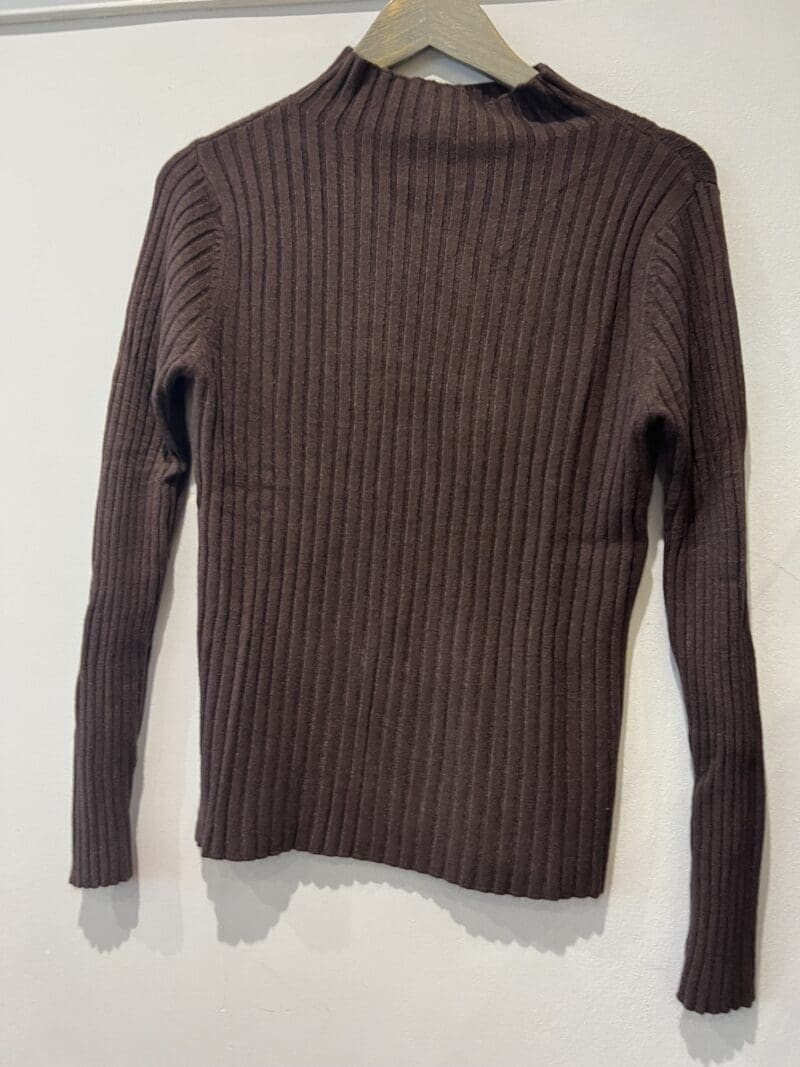 Rib Knit with hi Turtle Neck