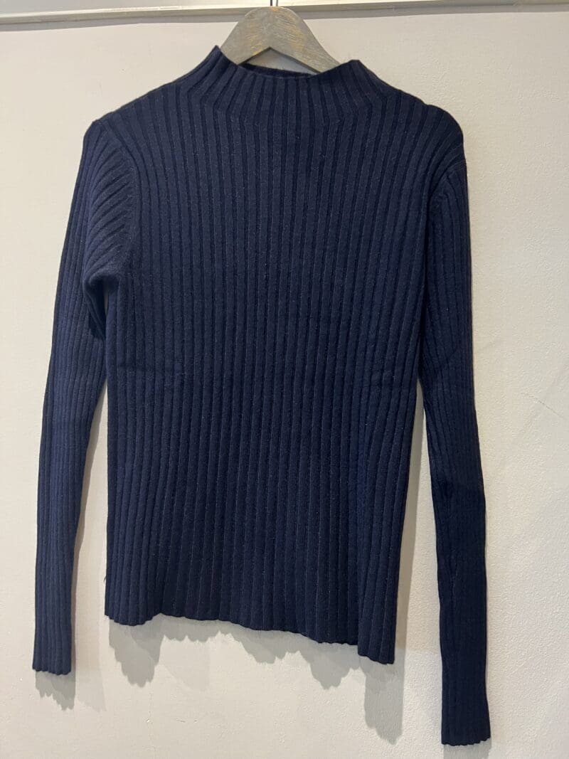 Rib Knit with hi Turtle Neck