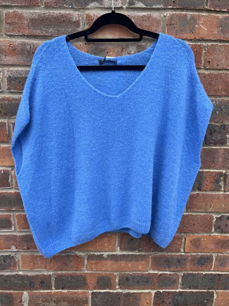 Sky Alpaca Mix V neck knit vest