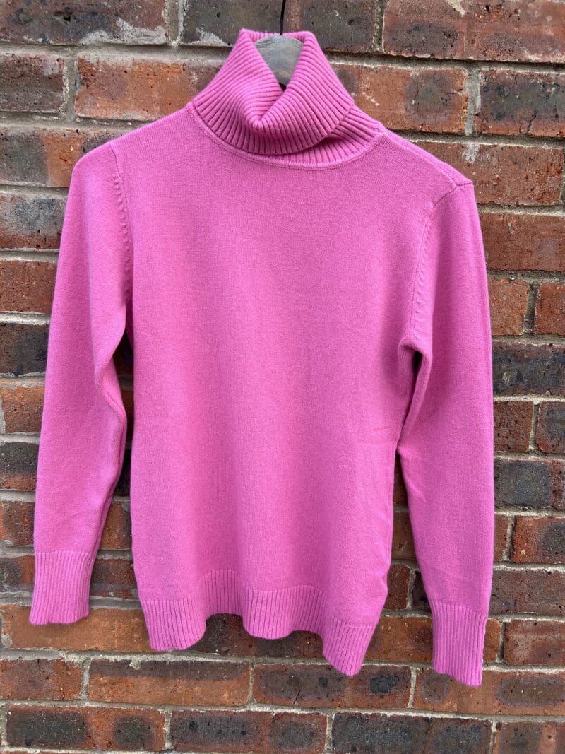 Supersoft Roll Neck classic Knit with Buttons