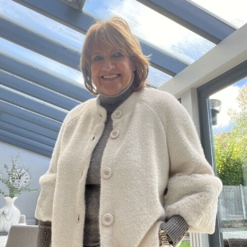 Fur Trim Knitted Jacket