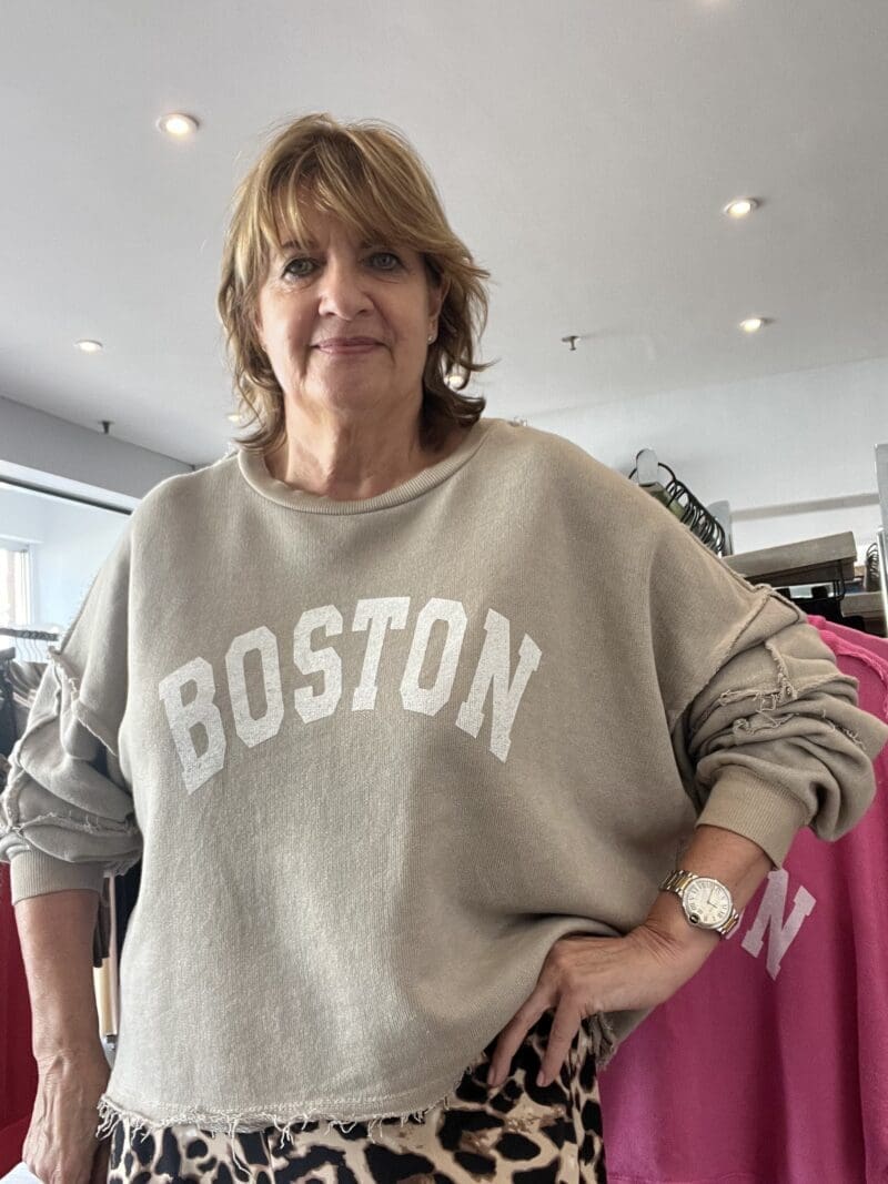 Boston Raw Edge Sweat Top