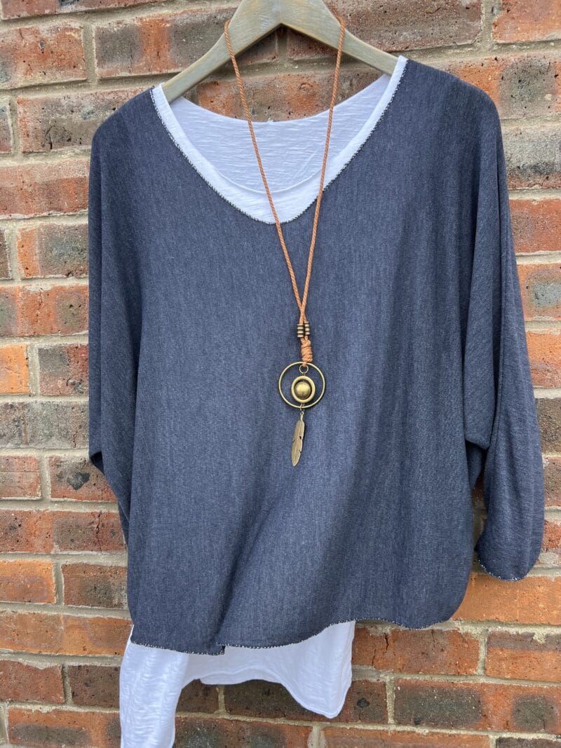 Double Layer Top with Necklace