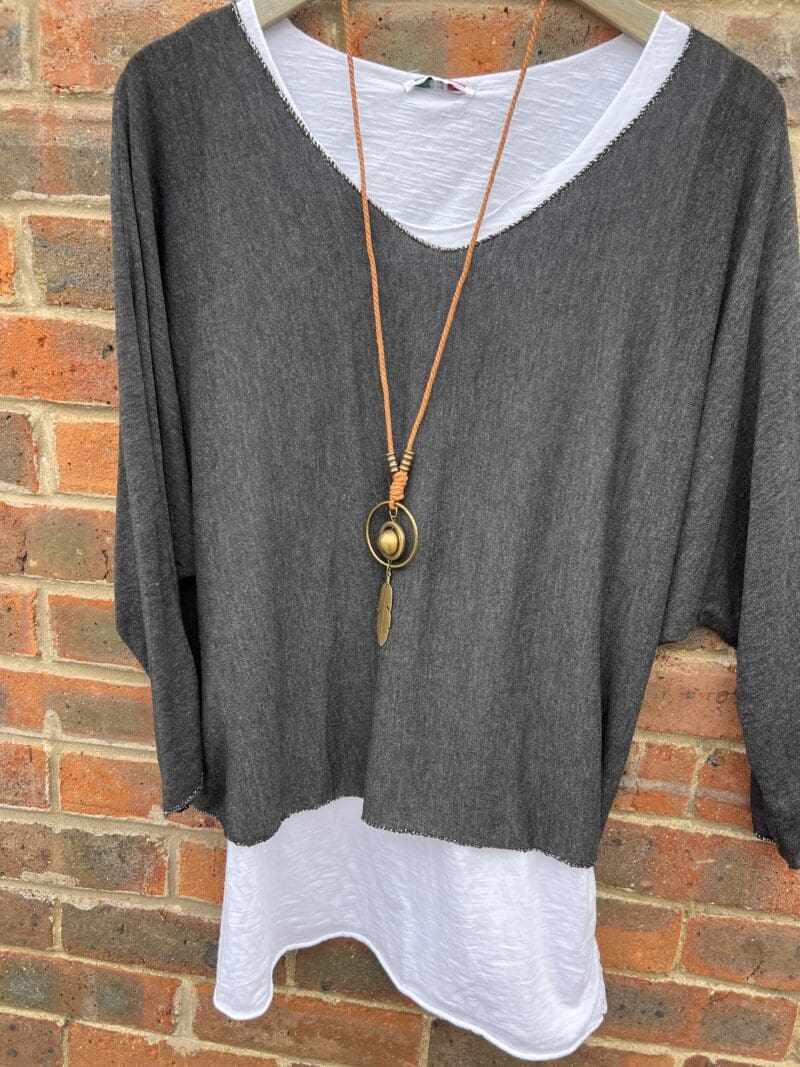 Double Layer Top with Necklace