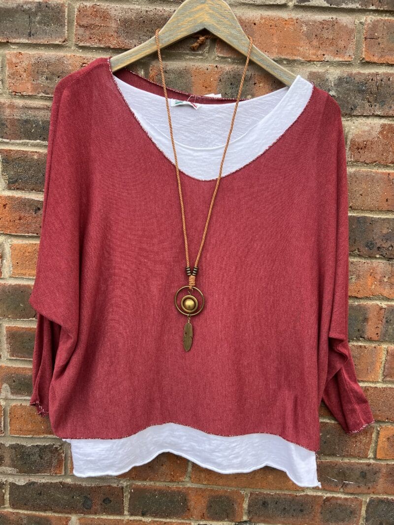 Double Layer Top with Necklace