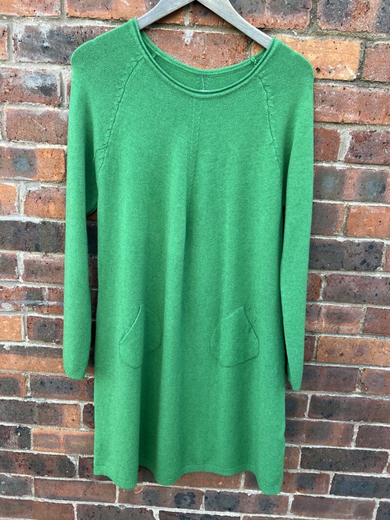 A line Knitted Dress with pockets