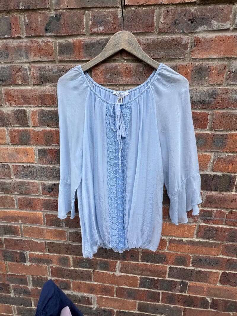 Silk Mix Blouson feminine Top