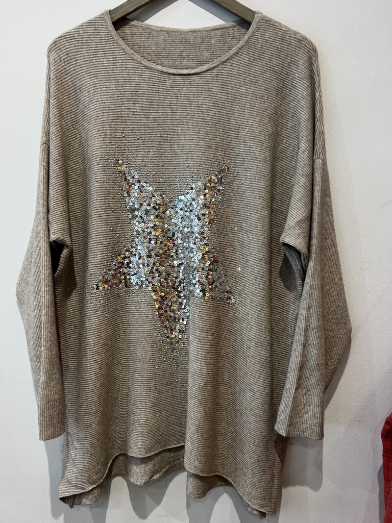 Sequin Star oversized knit