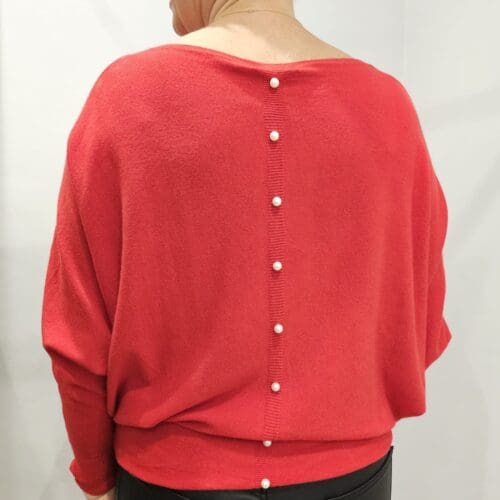 Pearl Button Back Knit