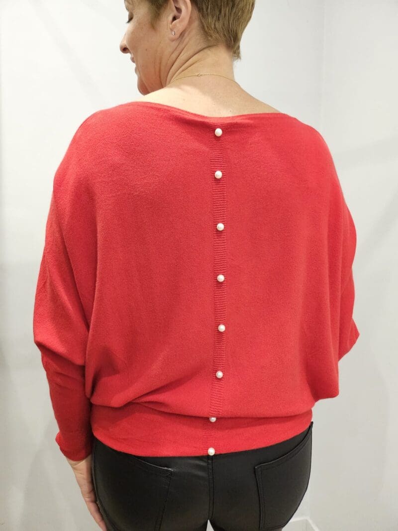 Pearl Button Back Knit