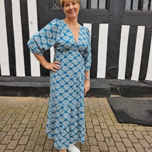 New Brie Dress printed in transition colours