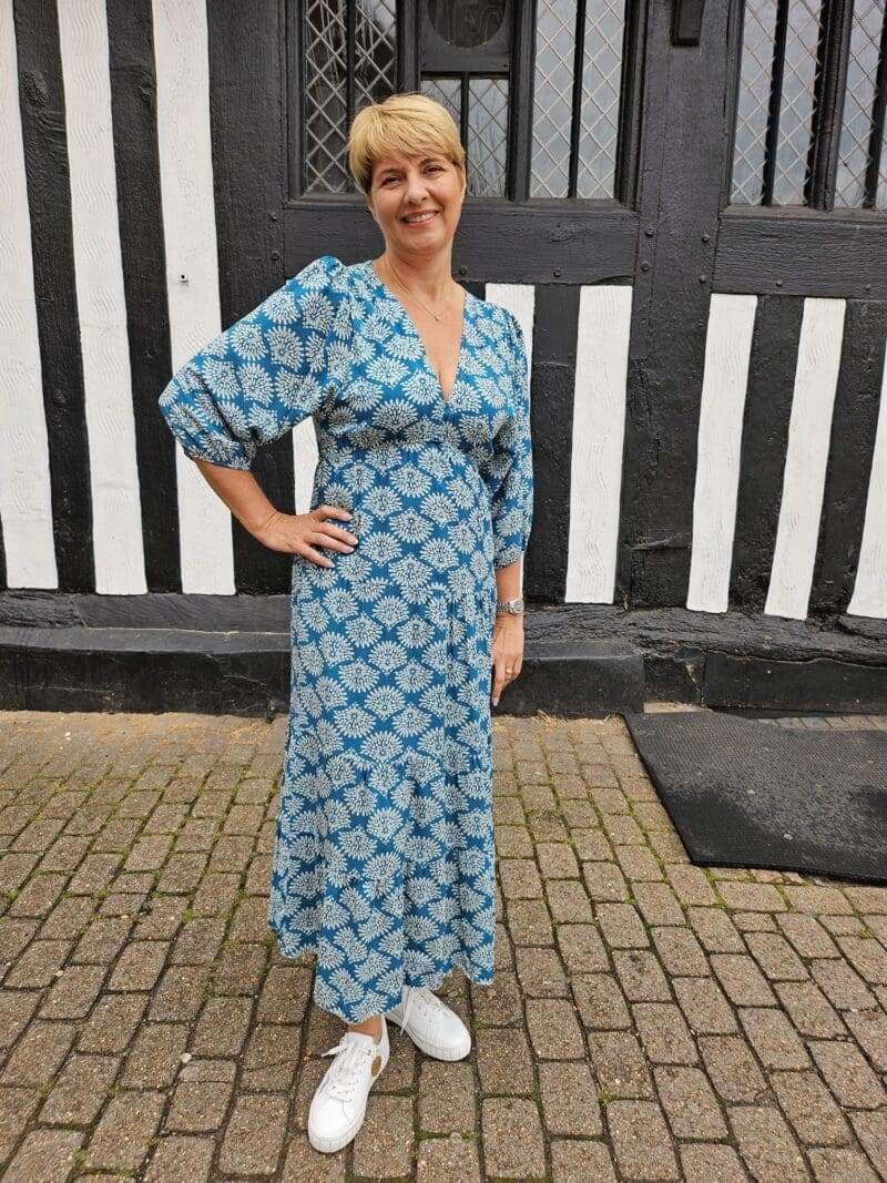 New Brie Dress printed in transition colours