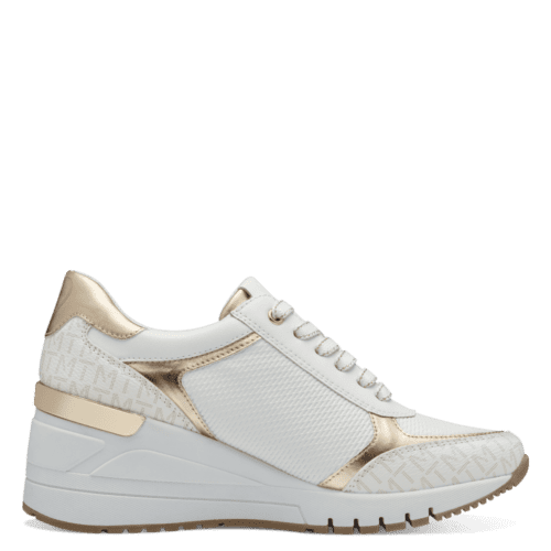 MARCO TOZZI White Combination with Wedge and Zip detail