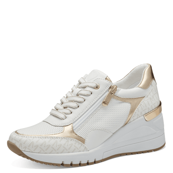 xMARCO TOZZI White Combination with Wedge and Zip detail