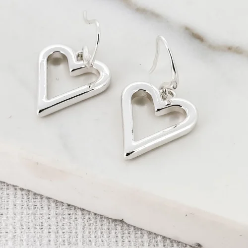 Envy Silver Heart Earrings