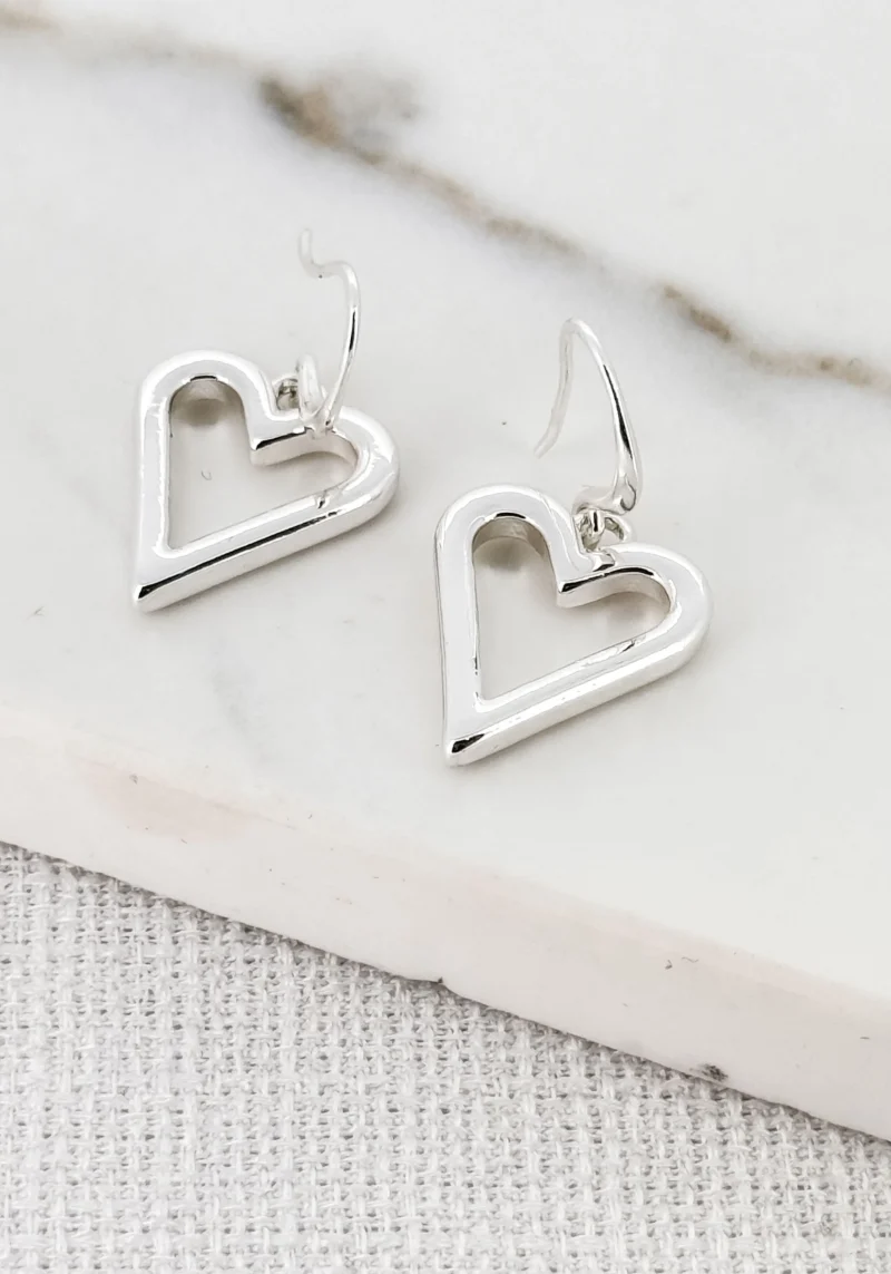 Envy Silver Heart Earrings
