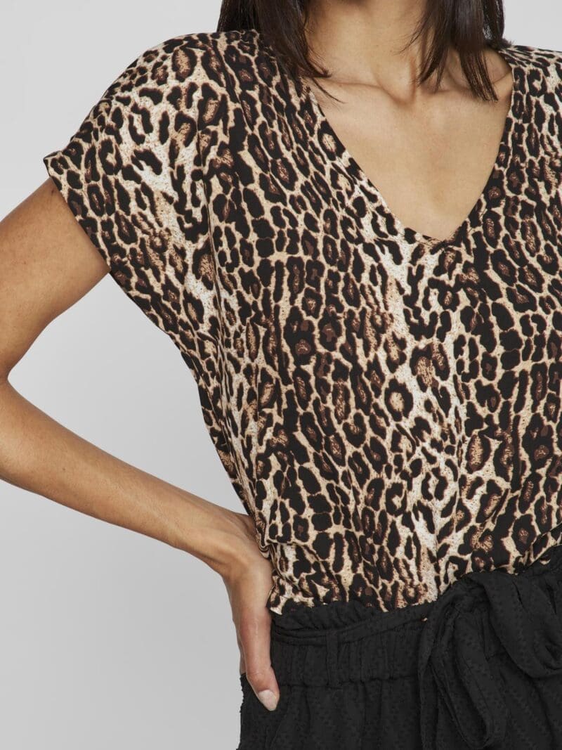 Vila Vilaya Animal Print Top