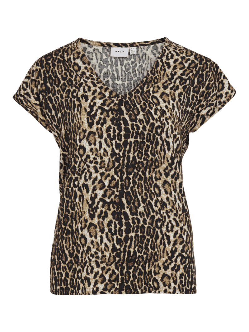 Vila Vilaya Animal Print Top