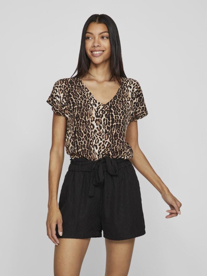 Vila Vilaya Animal Print Top