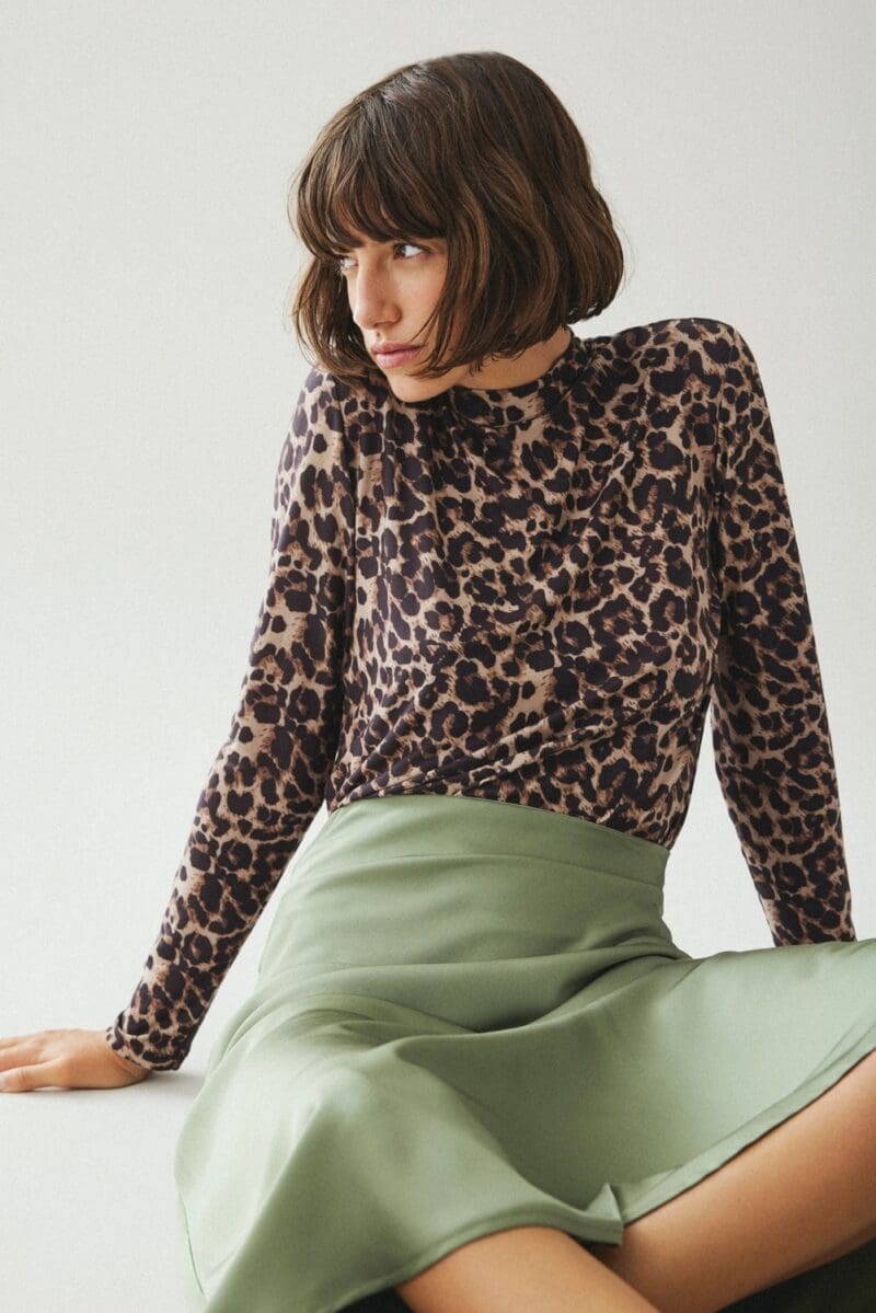 Vila Vileo Animal Printed Jersey Top