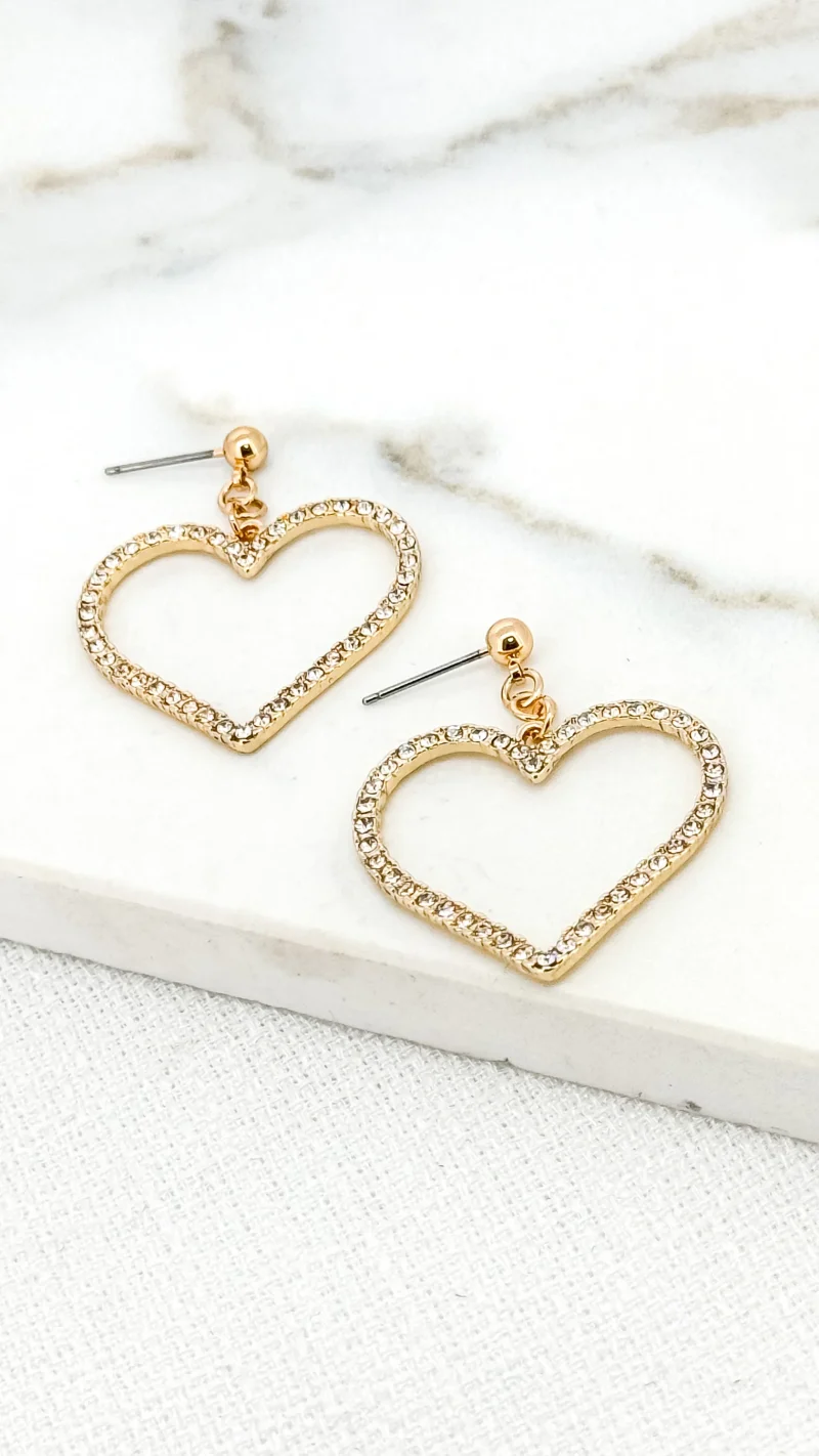 Envy 4086 Heart Bling Earrings