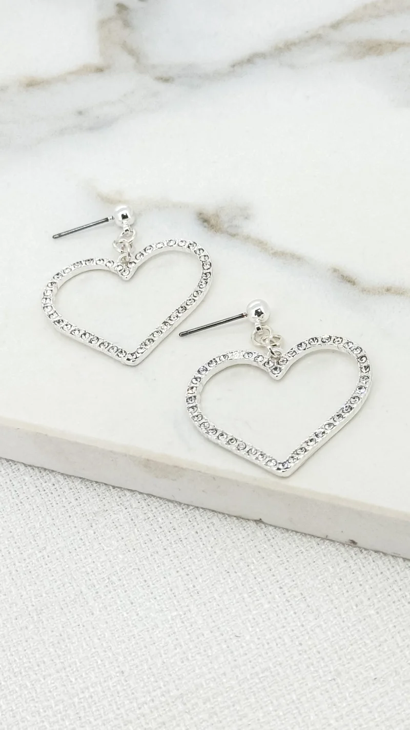 Envy 4086 Heart Bling Earrings