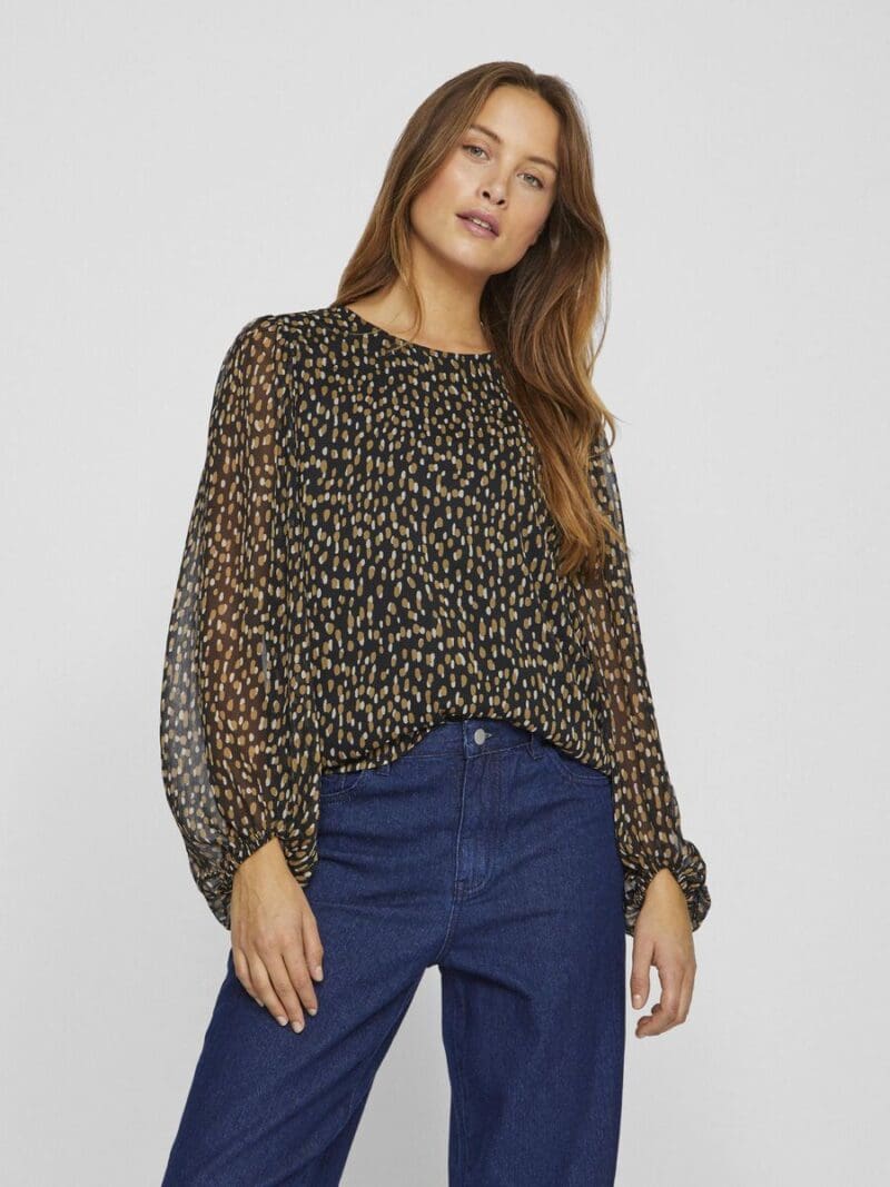 Vila Visalo Dot Print Top