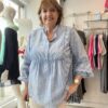 Garment Wash Cotton Embroidered Boho Chic Top