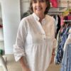 Garment Wash Cotton Embroidered Boho Chic Top